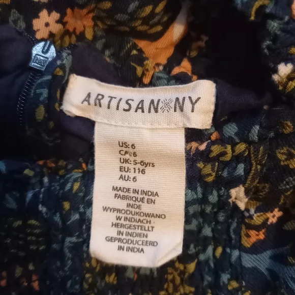 Age 5-6 Years Artisan Ny Wildlife Print Long Sleeve Dress - Picture 8 of 10